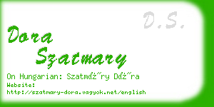 dora szatmary business card